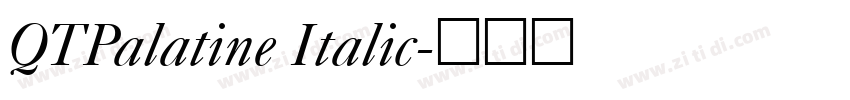 QTPalatine Italic字体转换